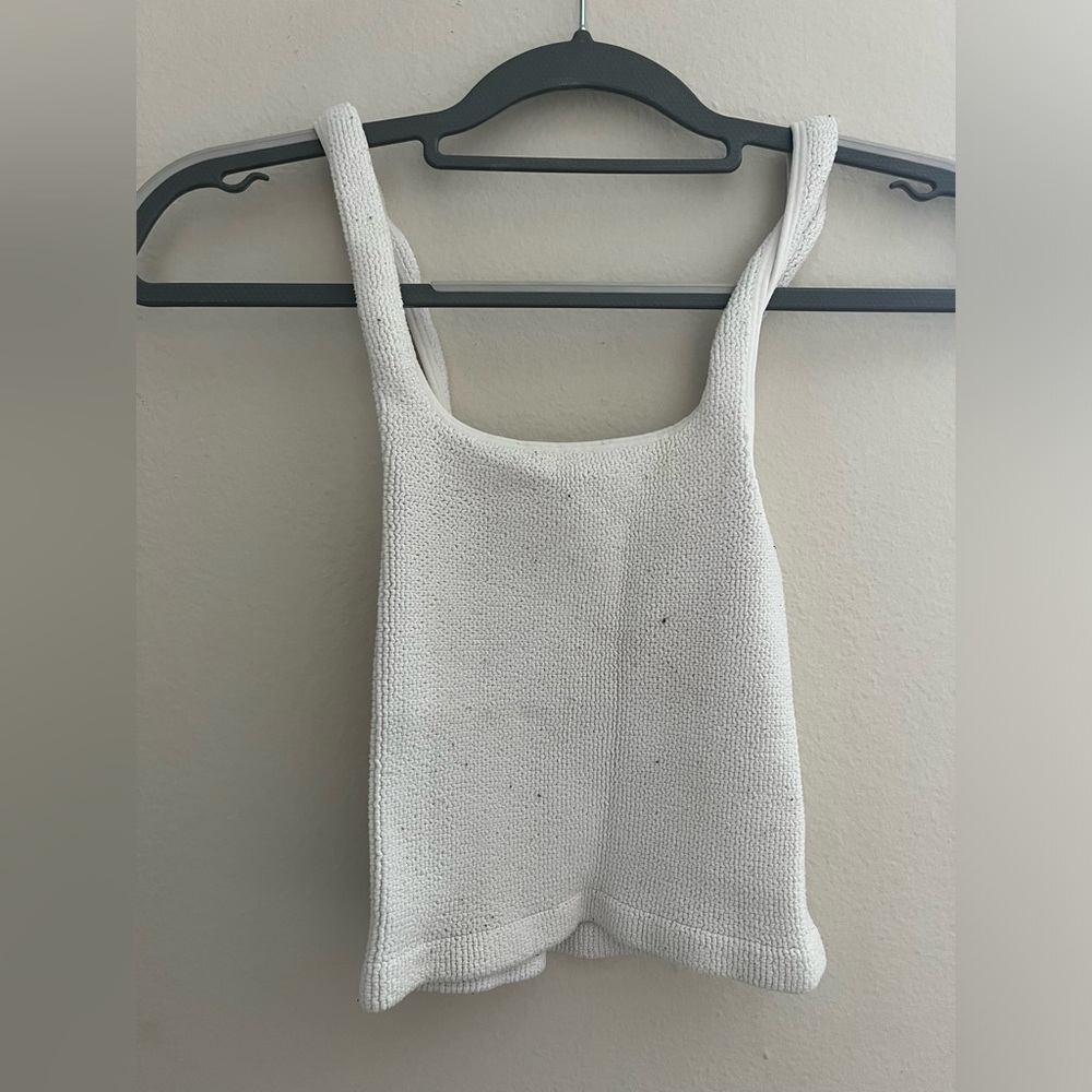zara white tank top